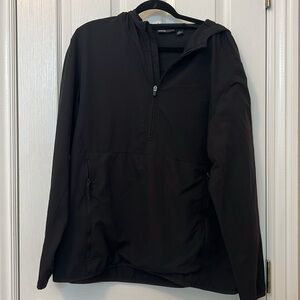 Vintage Swiss Tech Black Windbreaker Pullover Jacket Men's Size XL